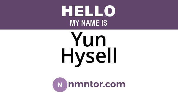 Yun Hysell