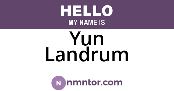 Yun Landrum