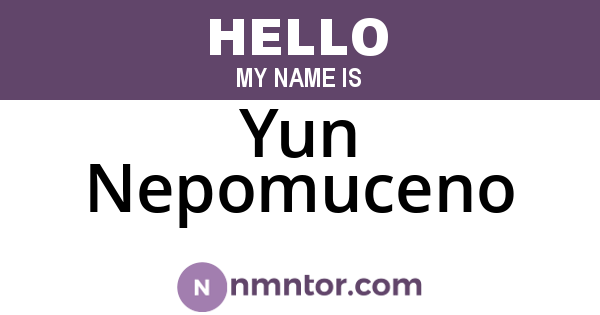 Yun Nepomuceno