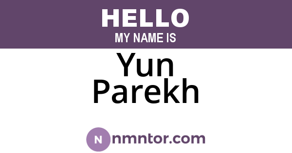 Yun Parekh