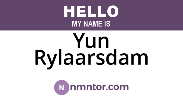 Yun Rylaarsdam