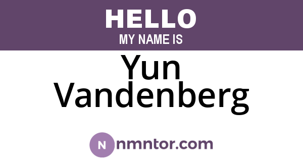 Yun Vandenberg