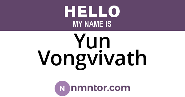 Yun Vongvivath