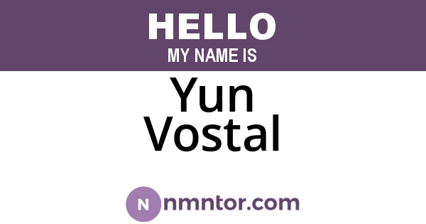 Yun Vostal