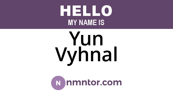 Yun Vyhnal