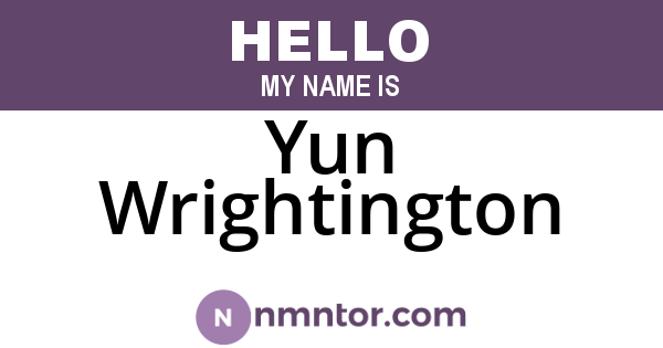 Yun Wrightington