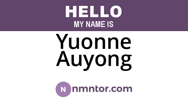 Yuonne Auyong