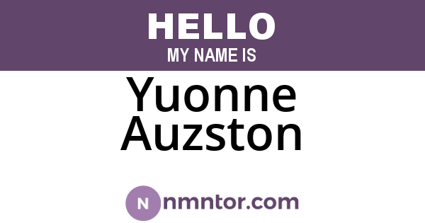 Yuonne Auzston