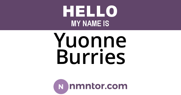 Yuonne Burries