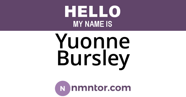 Yuonne Bursley