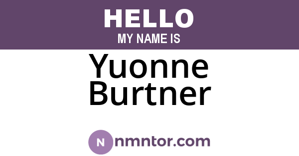 Yuonne Burtner