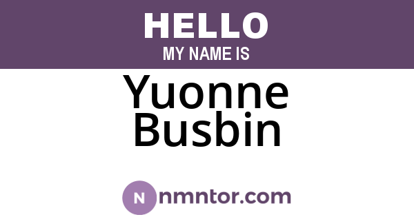 Yuonne Busbin