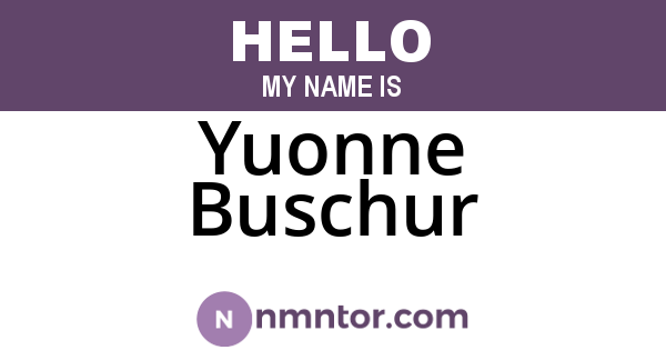 Yuonne Buschur