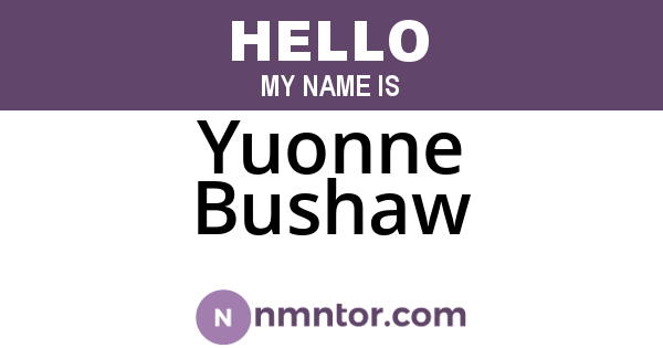 Yuonne Bushaw