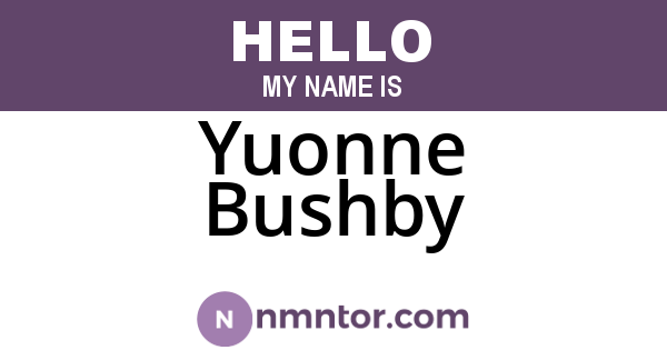 Yuonne Bushby