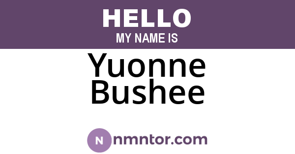 Yuonne Bushee