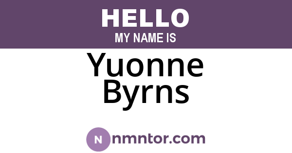 Yuonne Byrns