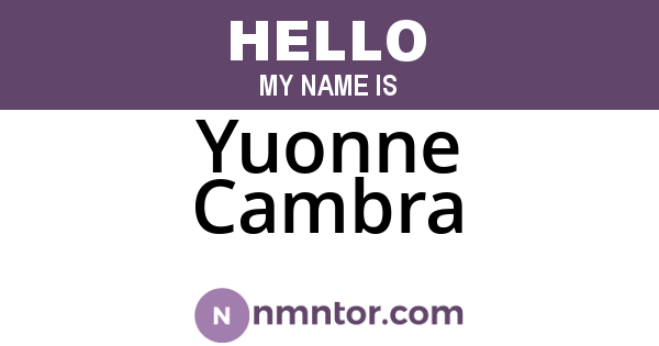 Yuonne Cambra