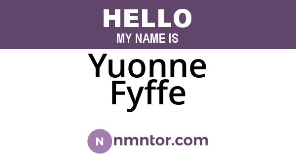 Yuonne Fyffe