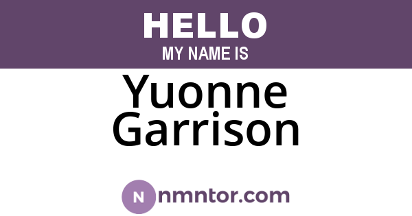 Yuonne Garrison