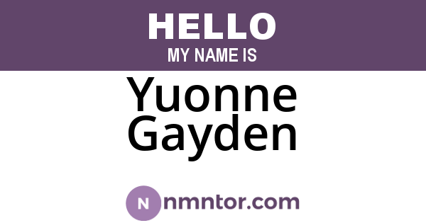 Yuonne Gayden