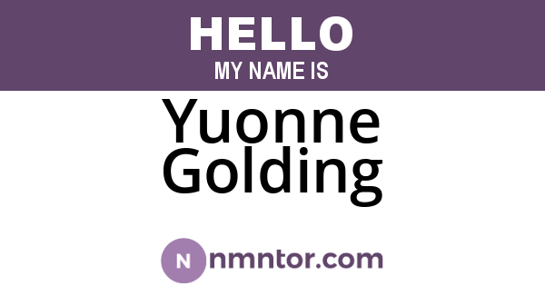 Yuonne Golding