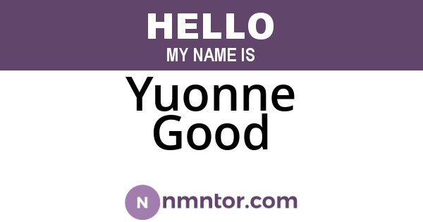 Yuonne Good