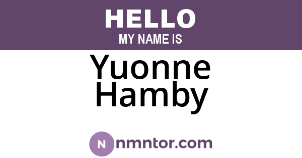 Yuonne Hamby