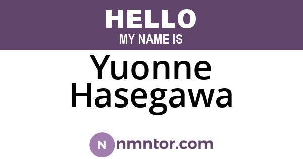 Yuonne Hasegawa