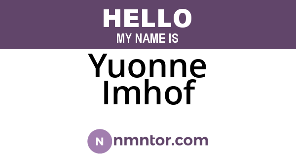 Yuonne Imhof
