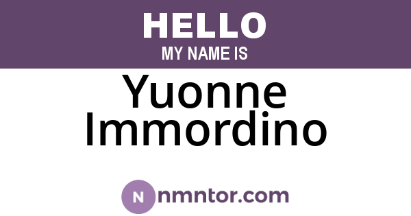 Yuonne Immordino