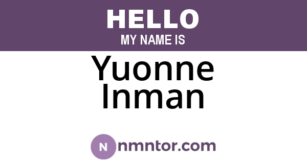 Yuonne Inman
