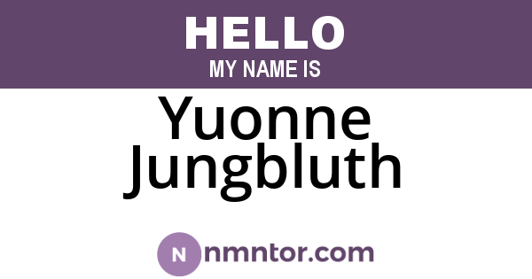 Yuonne Jungbluth