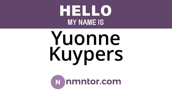 Yuonne Kuypers