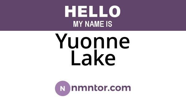 Yuonne Lake