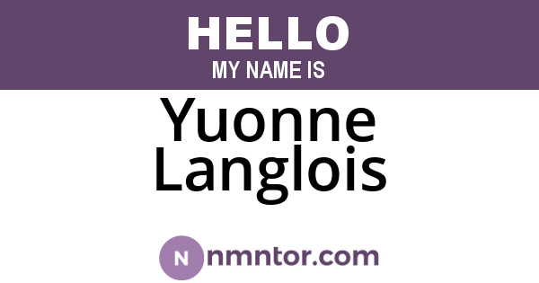 Yuonne Langlois