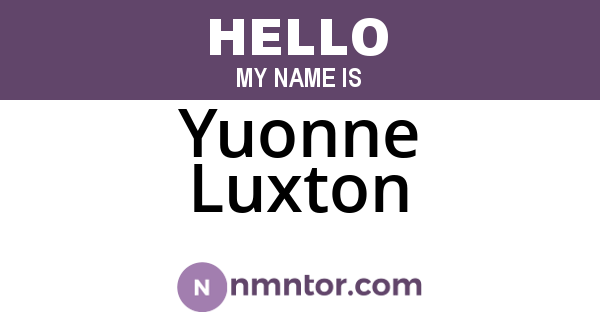 Yuonne Luxton