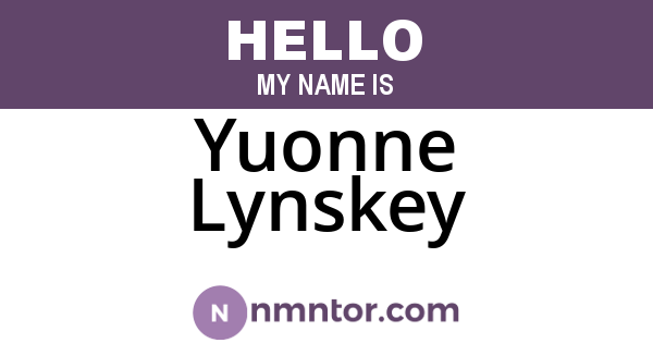Yuonne Lynskey