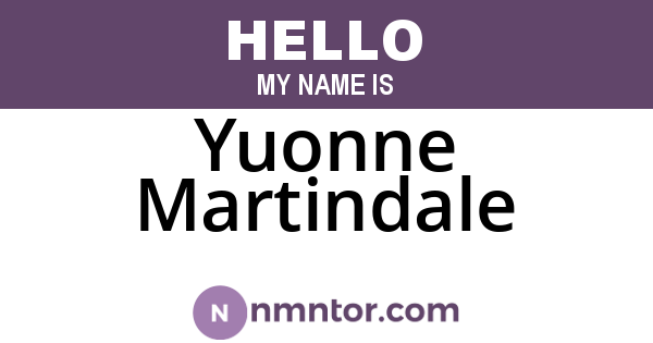Yuonne Martindale