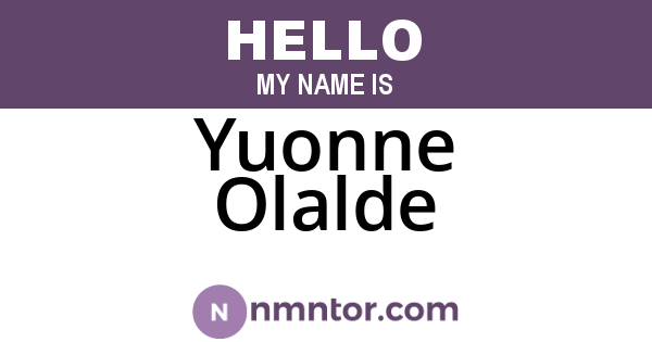 Yuonne Olalde