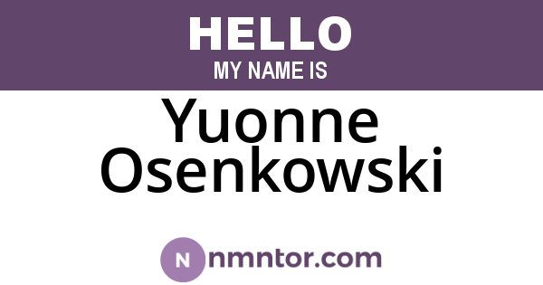 Yuonne Osenkowski
