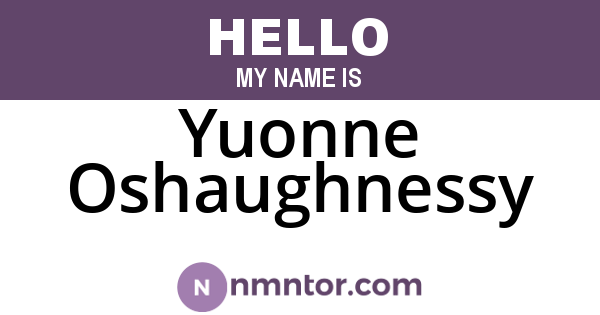 Yuonne Oshaughnessy