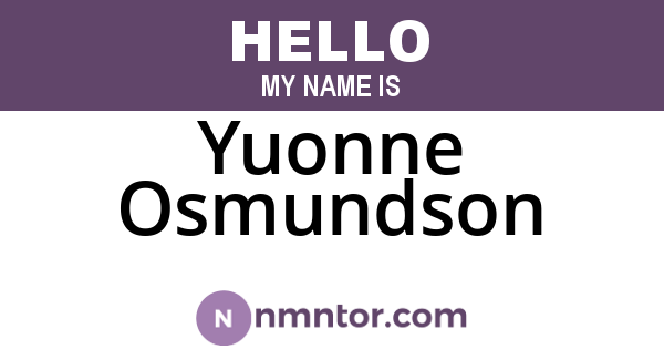 Yuonne Osmundson