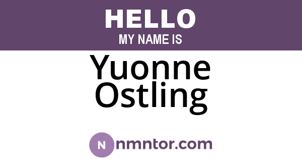 Yuonne Ostling