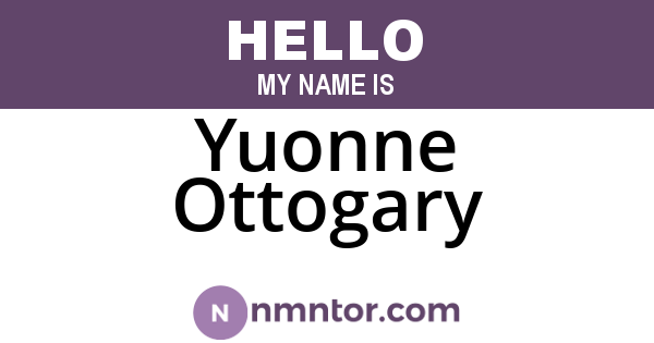 Yuonne Ottogary
