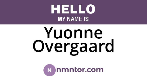 Yuonne Overgaard