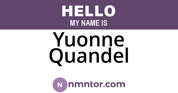 Yuonne Quandel