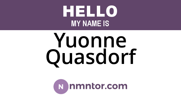 Yuonne Quasdorf