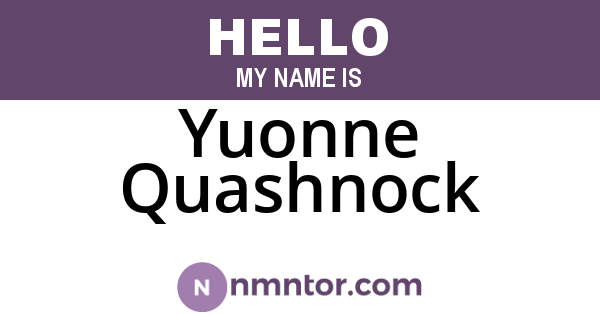 Yuonne Quashnock