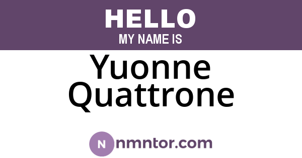 Yuonne Quattrone